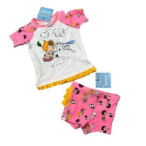 NWT Hanna Andersson Peanuts Swim Set Sz 6-12 M (70)